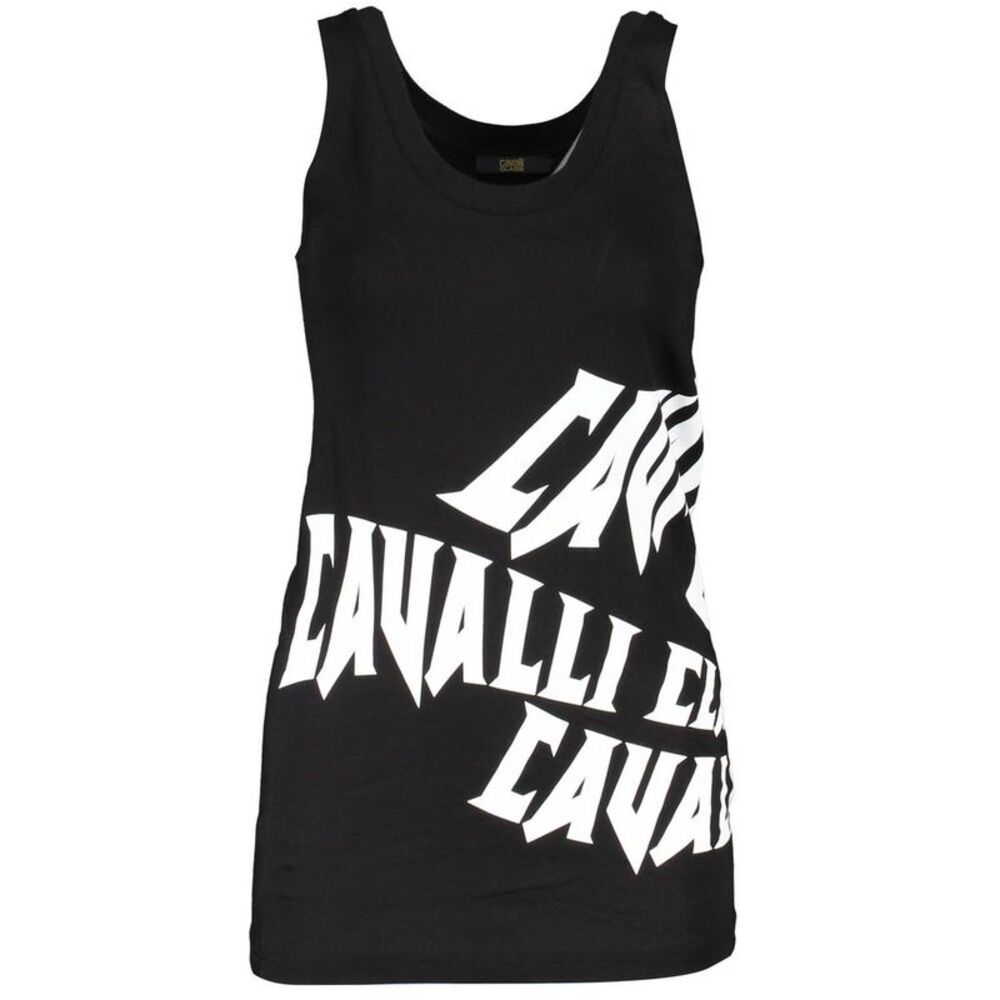 Cavalli Class Black Cotton Women Tank Women's Top